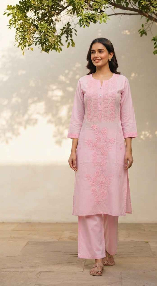 Pure Cotton pant sets with Chikankari work PS0168