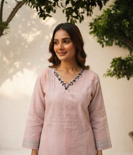 Pure Linen Dupatta Set LN0015