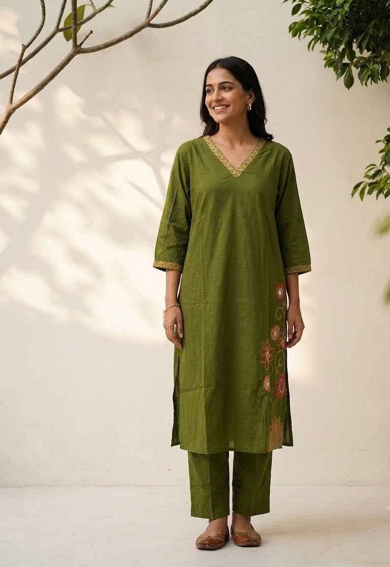 Big Size Two Piece In Cotton Fabric TP006