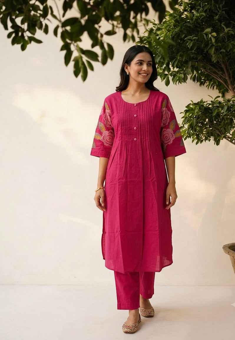 Big Size Two Piece In Cotton Fabric TP007
