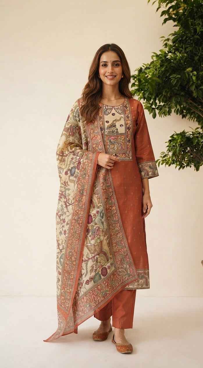 Pure Chanderi Silk Dupatta Set CHS020