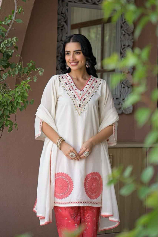 Pure Cotton Dupatta Set CS0378