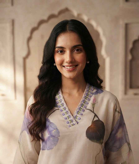 Pure Chanderi festival wear Dupatta Set