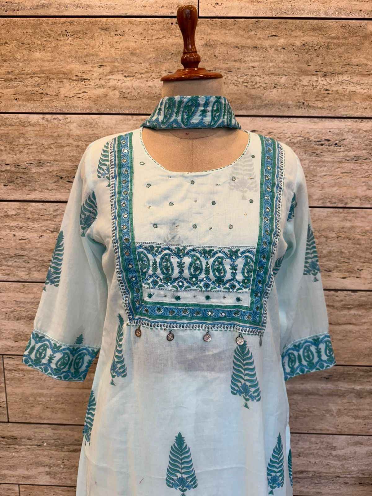 Pure Mul Cotton Dupatta Set