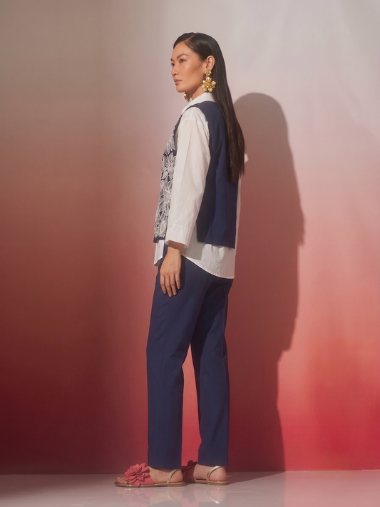 Pure Cotton Co-Ord Set With Embroidered Jacket COS189