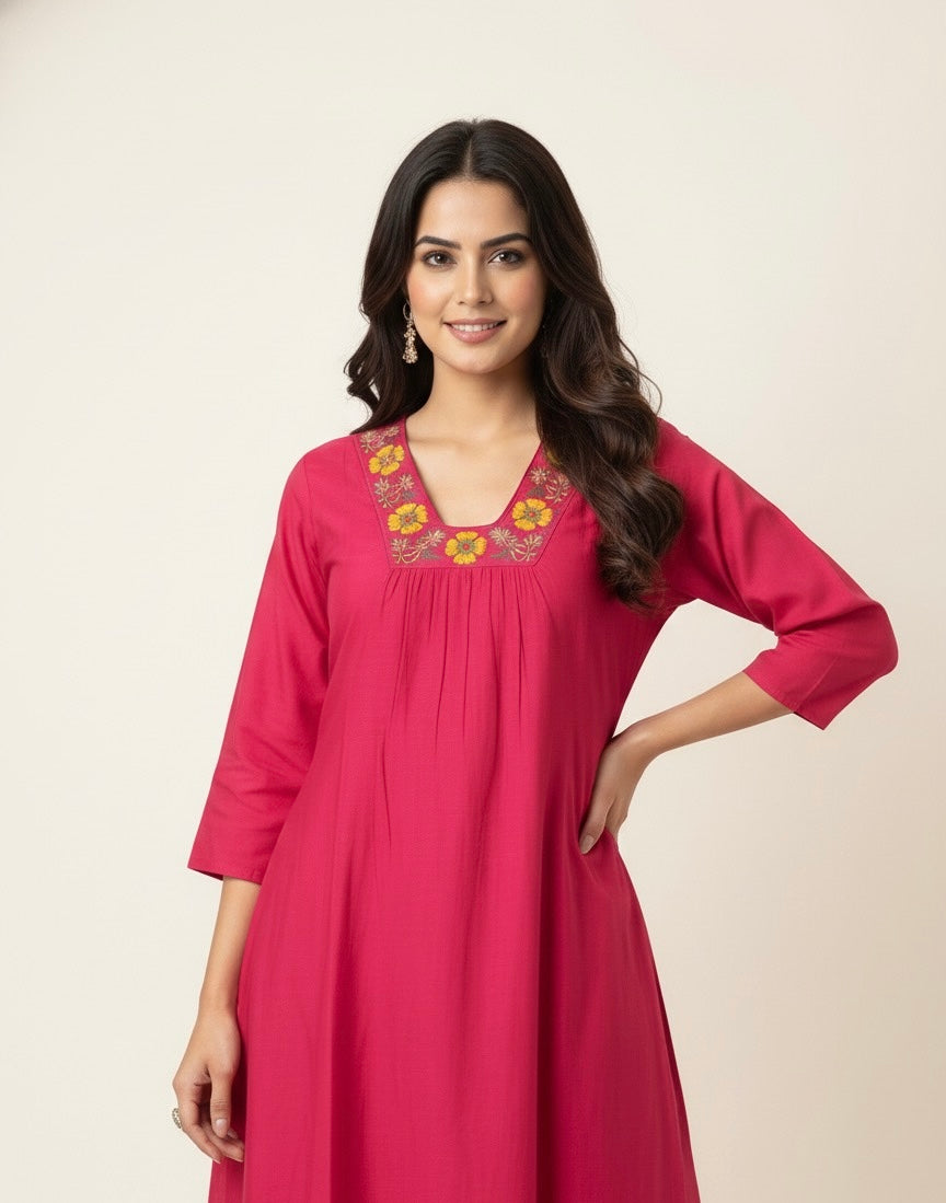 Two piece pant set in pure Muslin MPS005