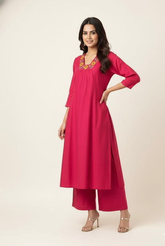 Two piece pant set in pure Muslin MPS005
