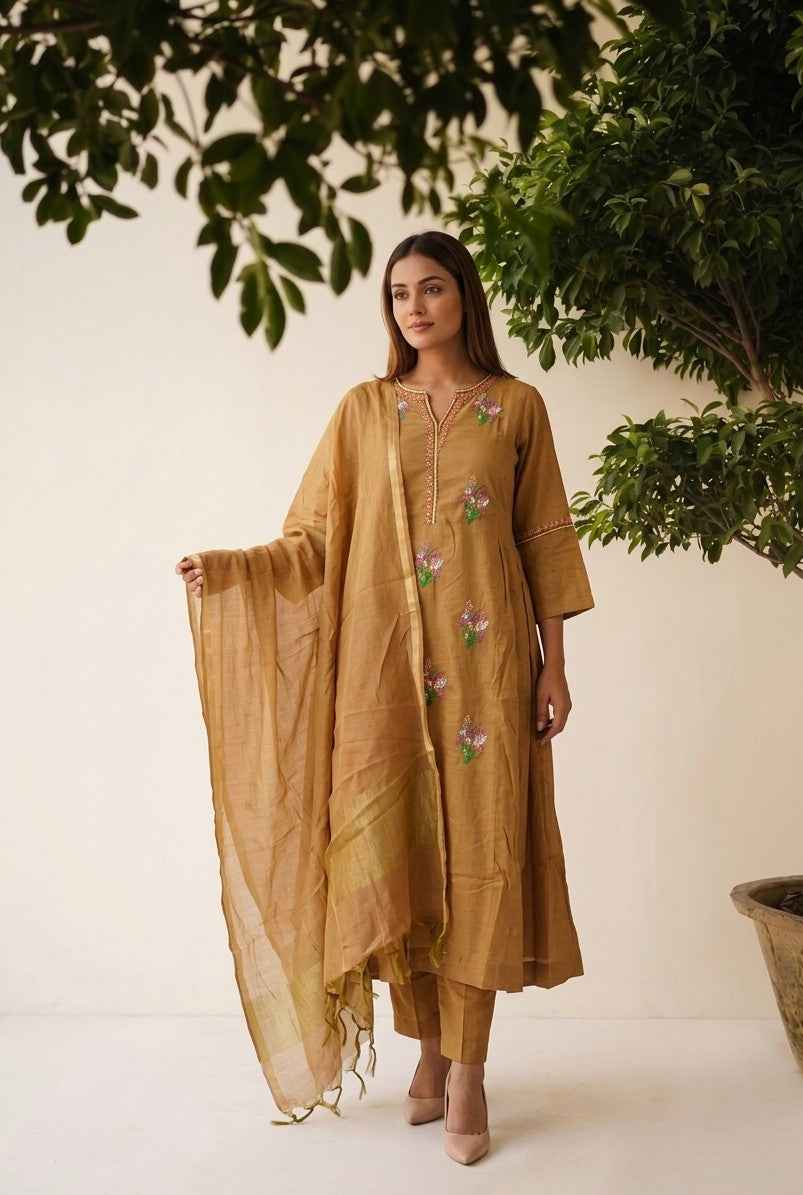 Premium Cotton A Line Anarkali Suits