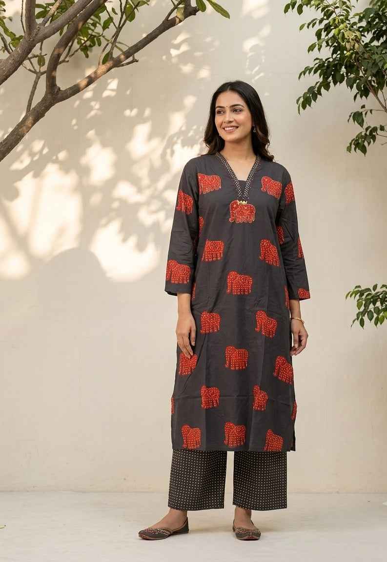 Big Size Two Piece In Cotton Fabric TP005