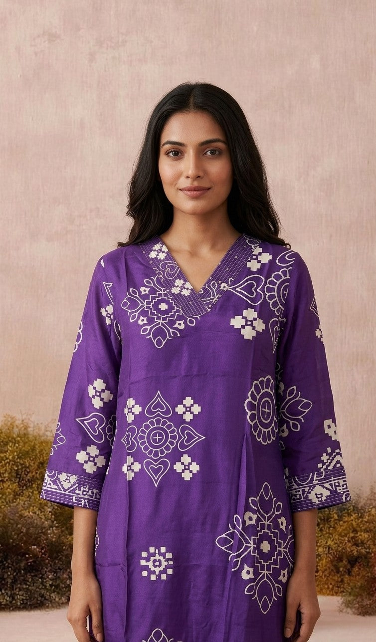 Pure Muslin Only Kurta Straight MOK006