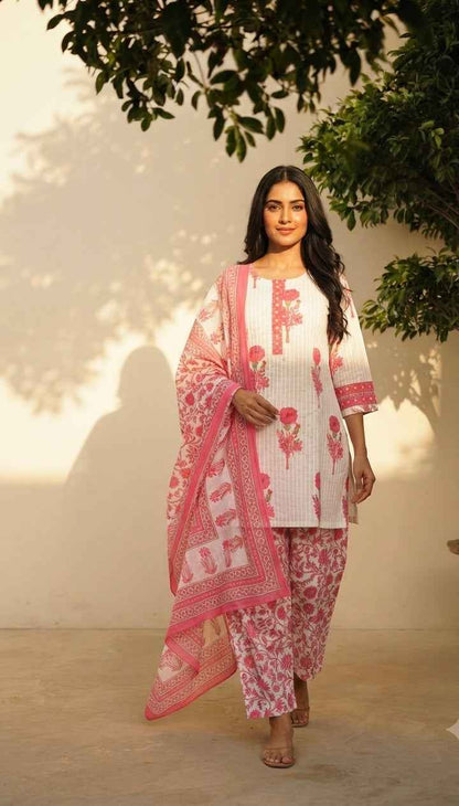 Pure Cotton Printed Farsi Dupatta Set CS0293