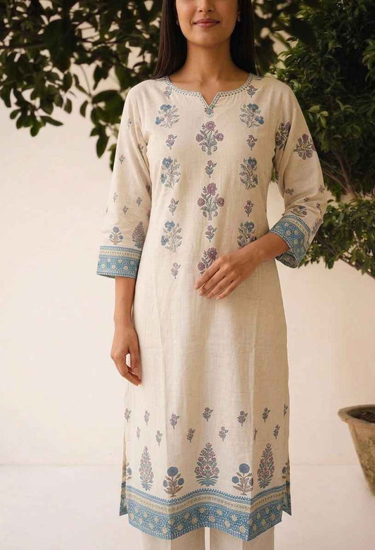 Pure Linen Dupatta Set LN0014