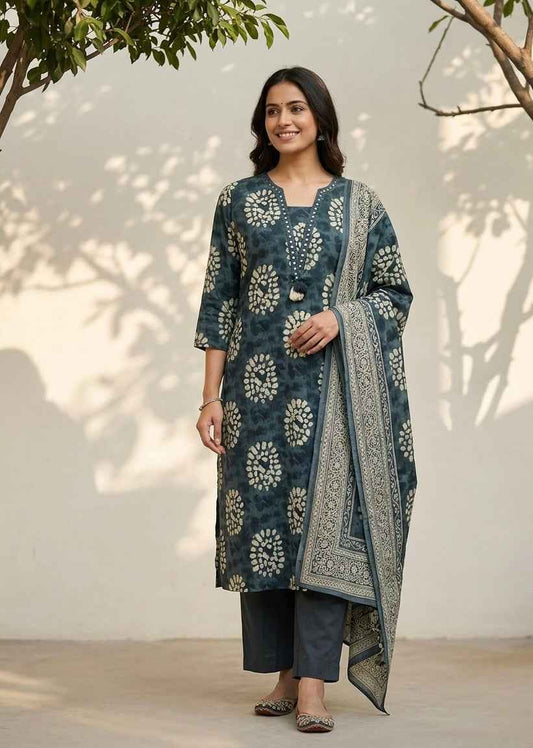 Pure Cotton Dupatta Set CS0311