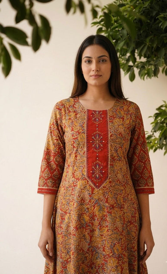 Premium Cotton A Line Anarkali Suits AKS009