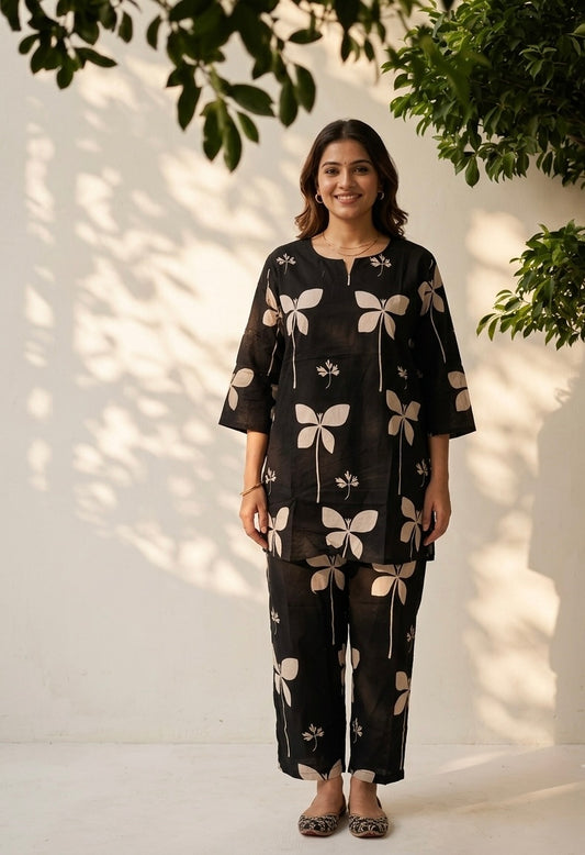 Big Size Co-Ord  Set In  Cotton Fabric TP018