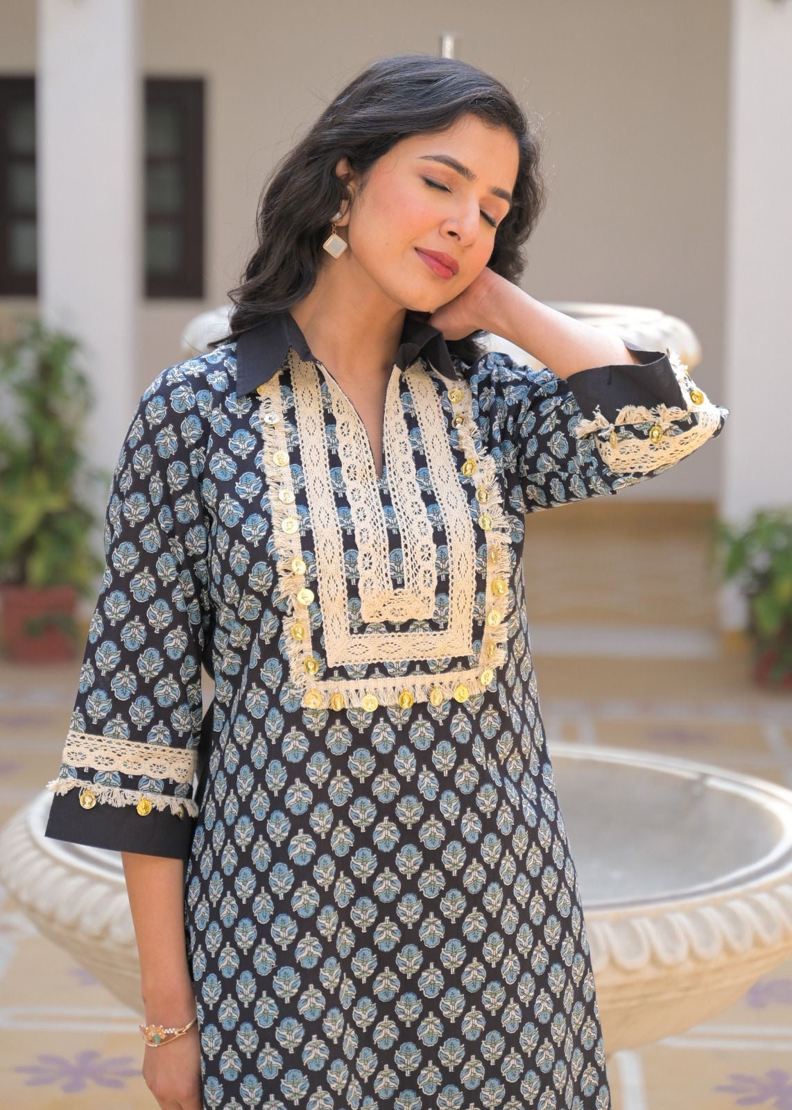 Premium Cotton With Sipli  work Co Ord Set COS097