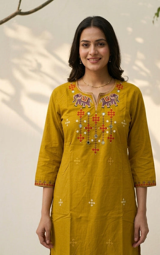 Premium Dabu Cotton Solid Base With Printed Dupatta Set CS0325