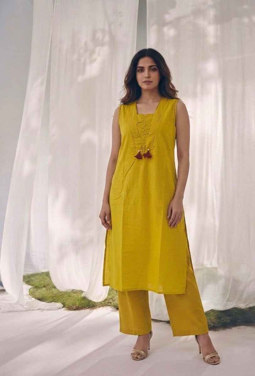 Premium Cotton Sleeveless Pant Set