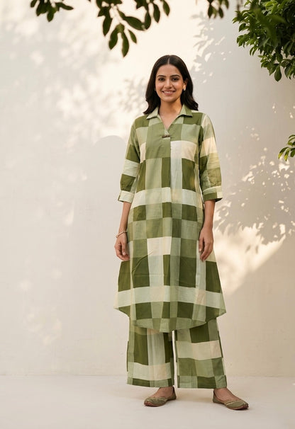 Pure Cotton A Line Printed Pant Set PS0198