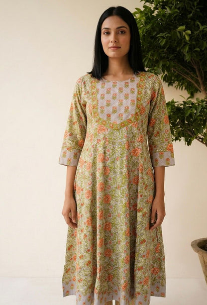 Premium Cotton A Line Anarkali Suits AKS013