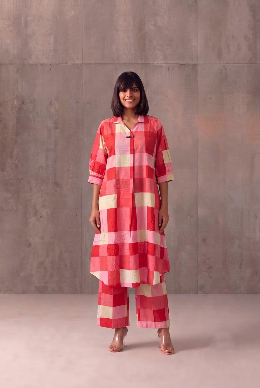 Pure Cotton A Line Printed Pant Set PS0198